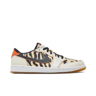 Air Jordan 1 Low Og Hvid Sort Orange Beige Sko Herre