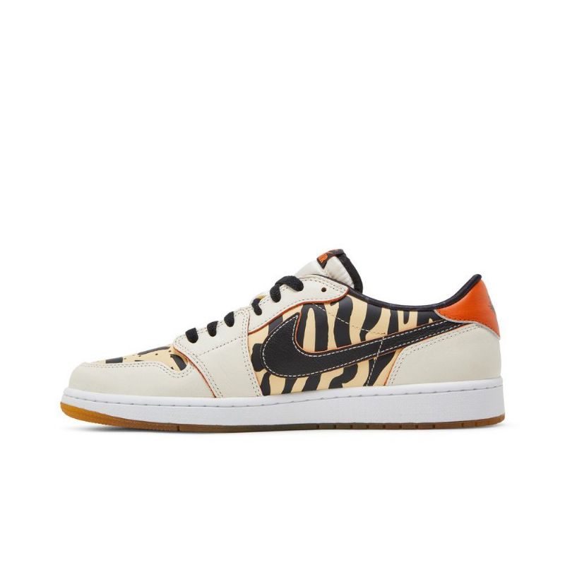 Air Jordan 1 Low Og Hvid Sort Orange Beige Sko Herre