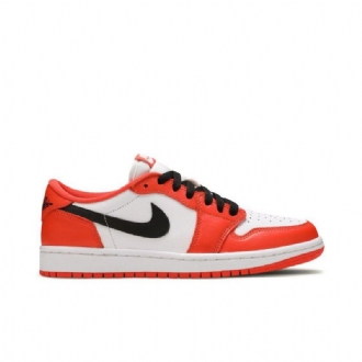 Air Jordan 1 Low Og Orange Hvid Sort Sko Dame