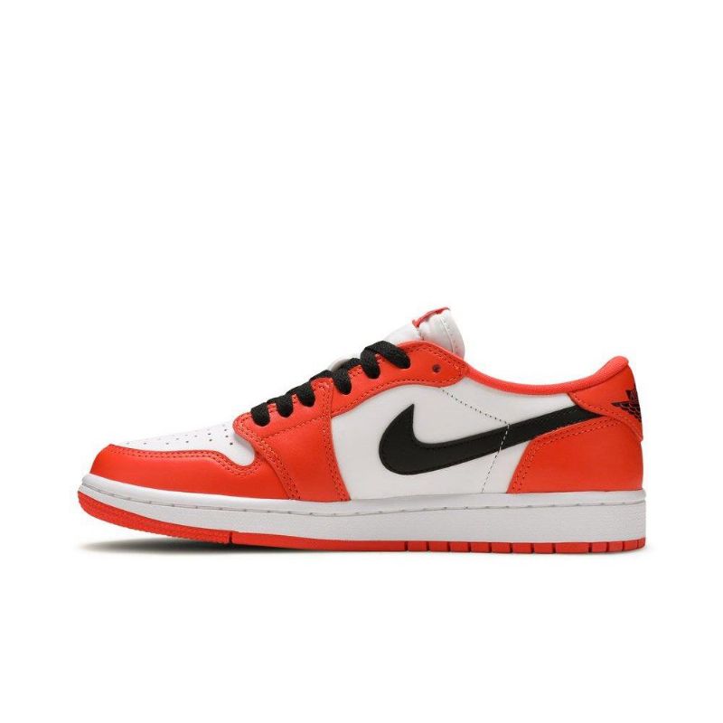 Air Jordan 1 Low Og Orange Hvid Sort Sko Dame