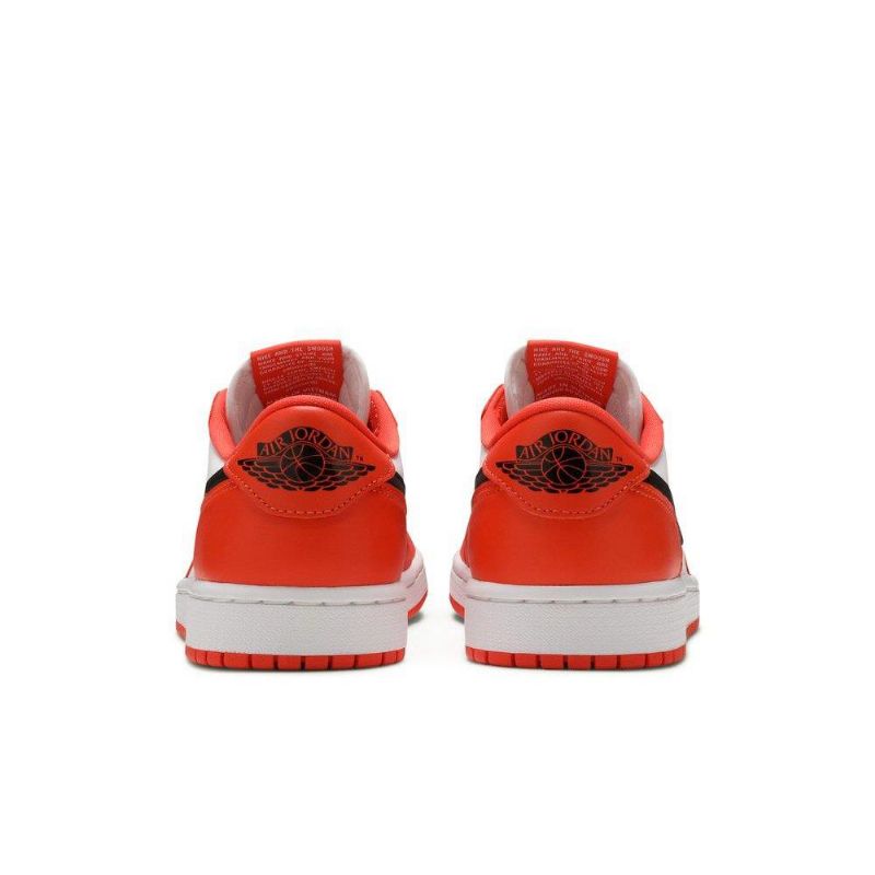 Air Jordan 1 Low Og Orange Hvid Sort Sko Dame