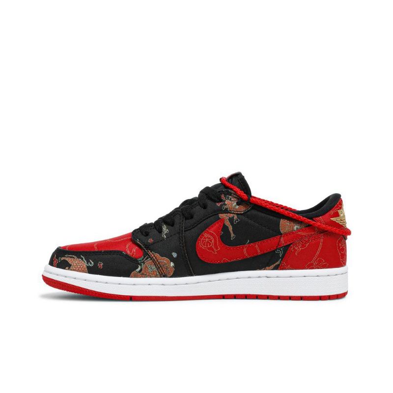 Air Jordan 1 Low Og Rød Sort Guld Sko Herre
