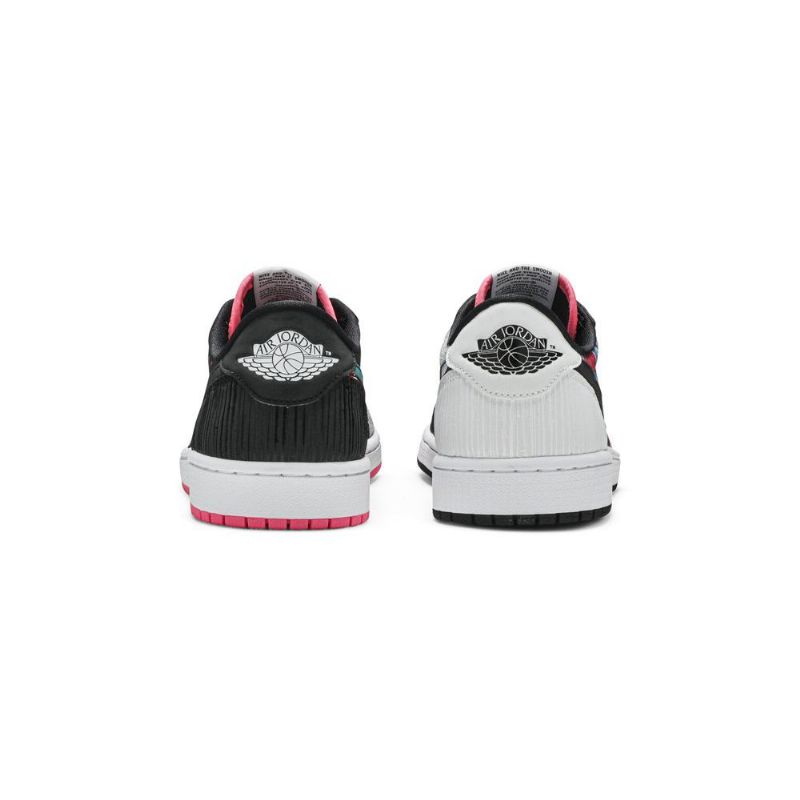 Air Jordan 1 Low Og Sort Lyserød Hvid Flerfarvede Sko Herre