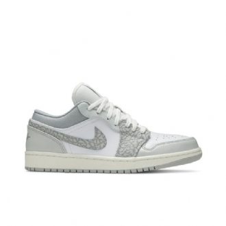 Air Jordan 1 Low Premium Hvid Grå Sko Herre