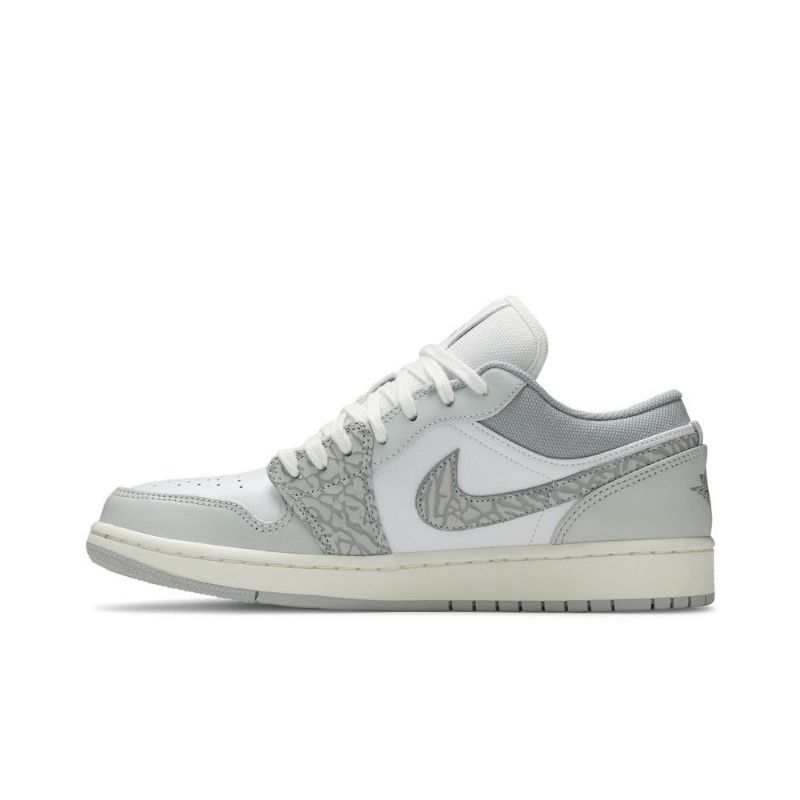 Air Jordan 1 Low Premium Hvid Grå Sko Herre