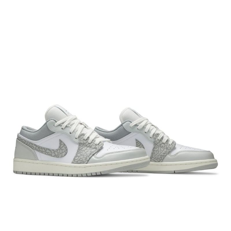 Air Jordan 1 Low Premium Hvid Grå Sko Herre
