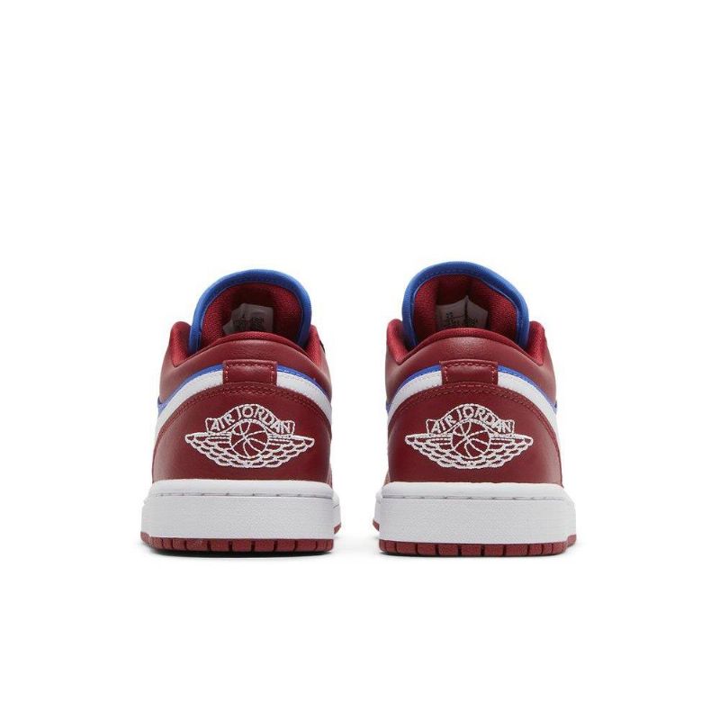 Air Jordan 1 Low Rød Blå Hvid Sko Dame