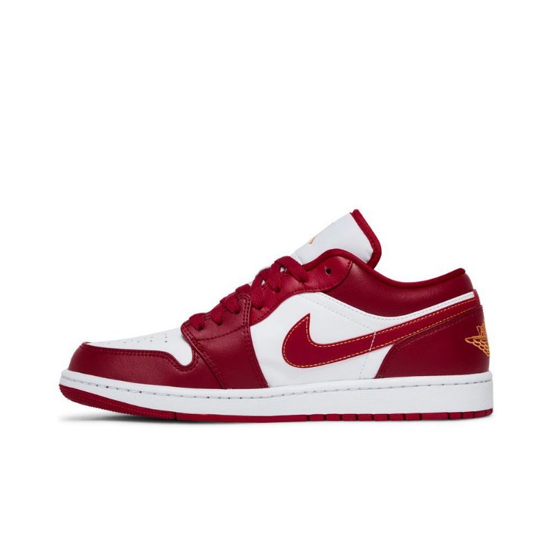 Air Jordan 1 Low Rød Hvid Guld Sko Herre