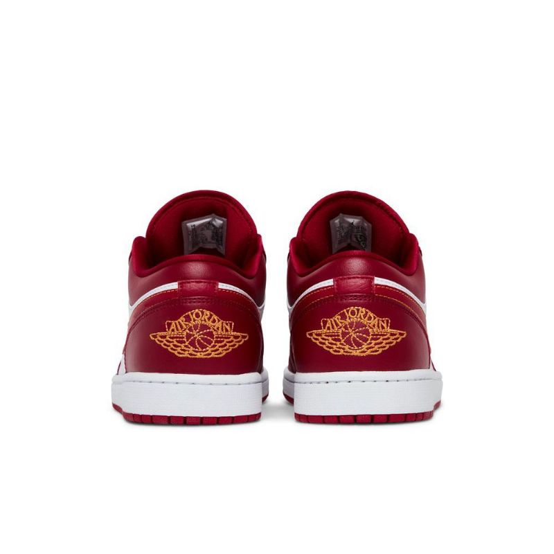 Air Jordan 1 Low Rød Hvid Guld Sko Herre