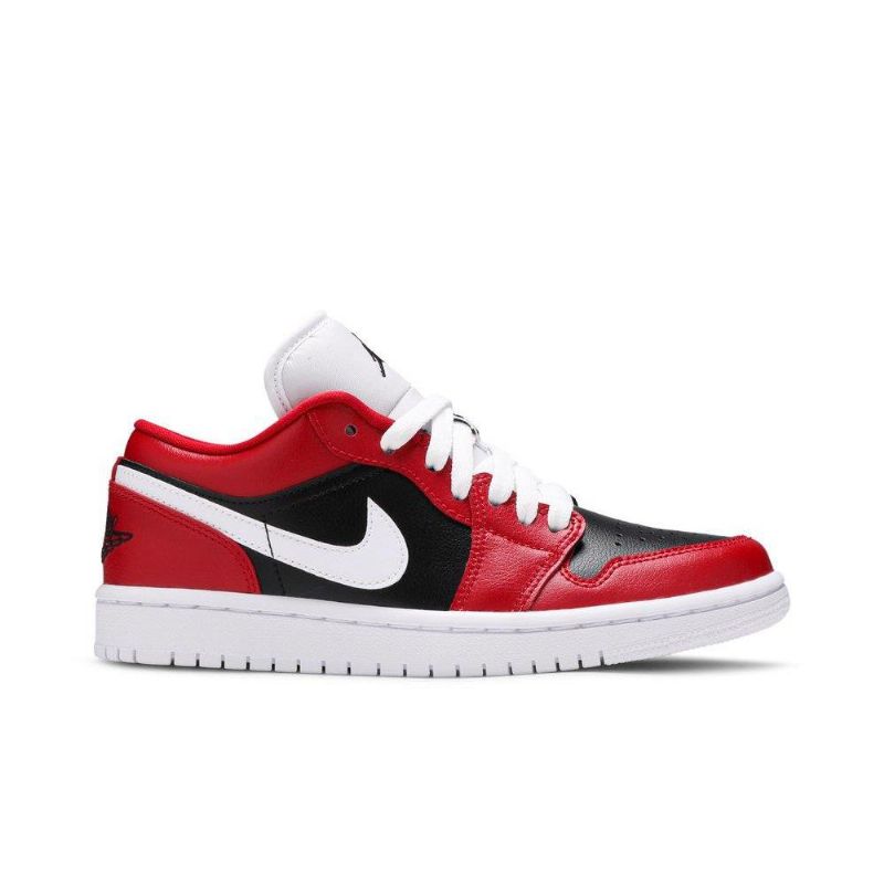 Air Jordan 1 Low Rød Hvid Sort Sko Dame