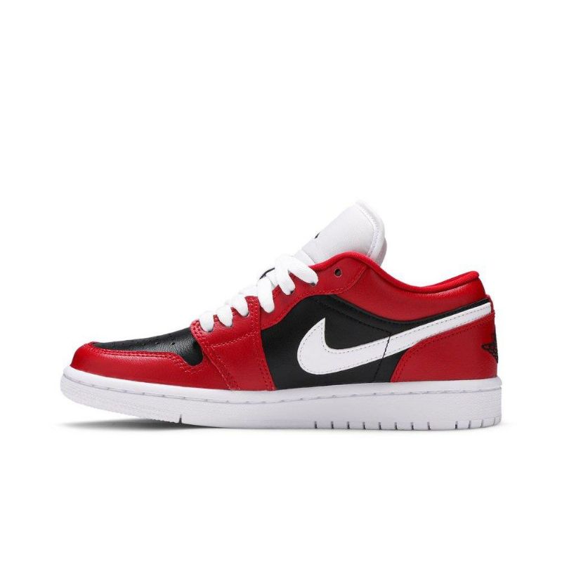 Air Jordan 1 Low Rød Hvid Sort Sko Dame