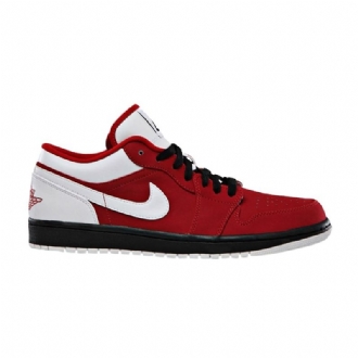 Air Jordan 1 Low Rød Hvid Sort Sko Herre