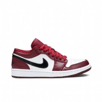 Air Jordan 1 Low Rød Hvid Sort Sko Herre