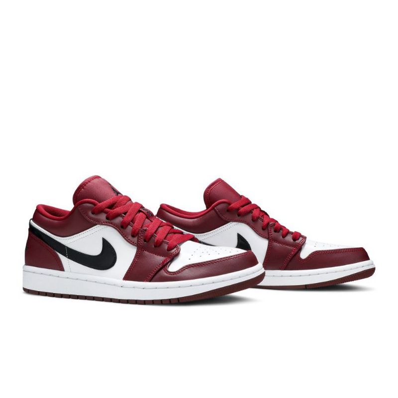 Air Jordan 1 Low Rød Hvid Sort Sko Herre