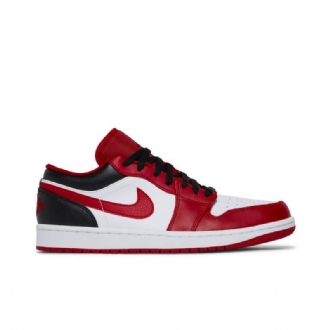 Air Jordan 1 Low Rød Hvid Sort Sko Herre