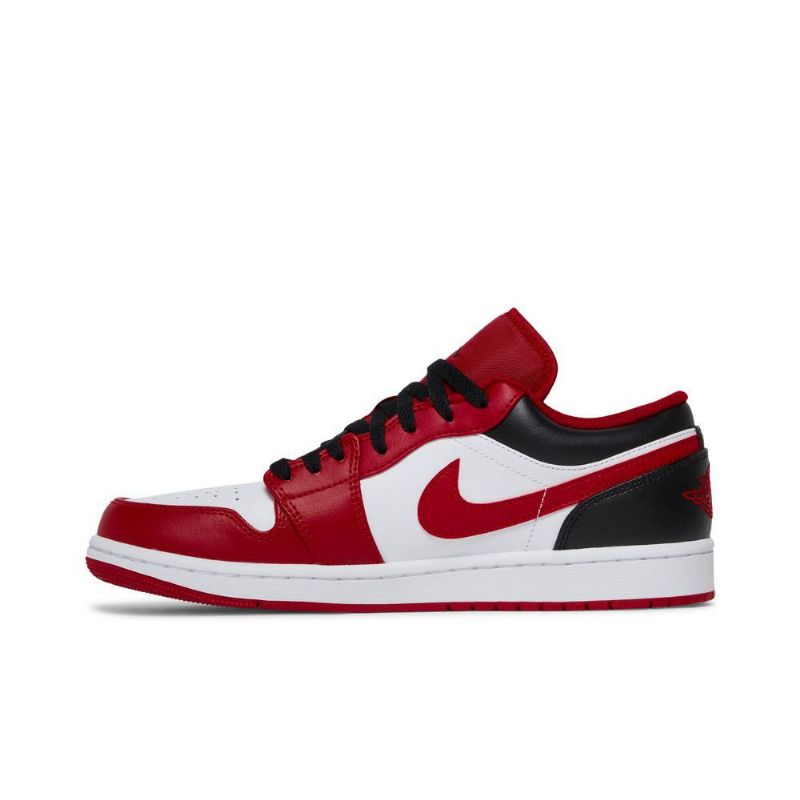 Air Jordan 1 Low Rød Hvid Sort Sko Herre