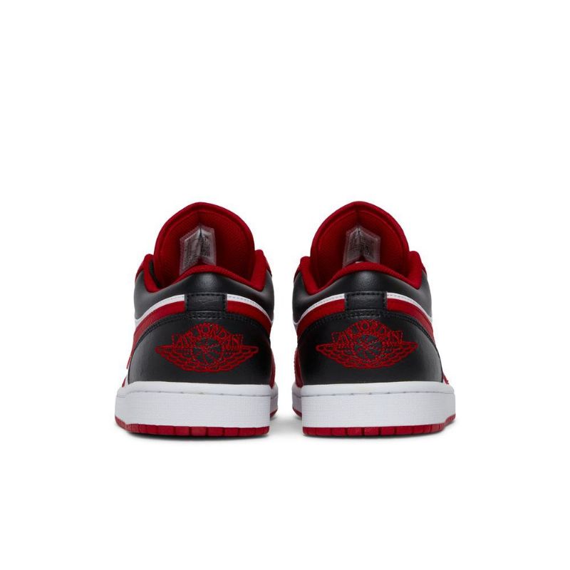 Air Jordan 1 Low Rød Hvid Sort Sko Herre