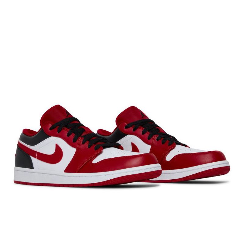 Air Jordan 1 Low Rød Hvid Sort Sko Herre