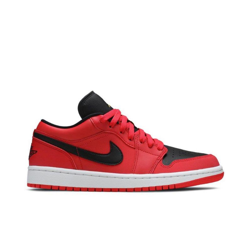Air Jordan 1 Low Rød Sort Hvid Sko Dame