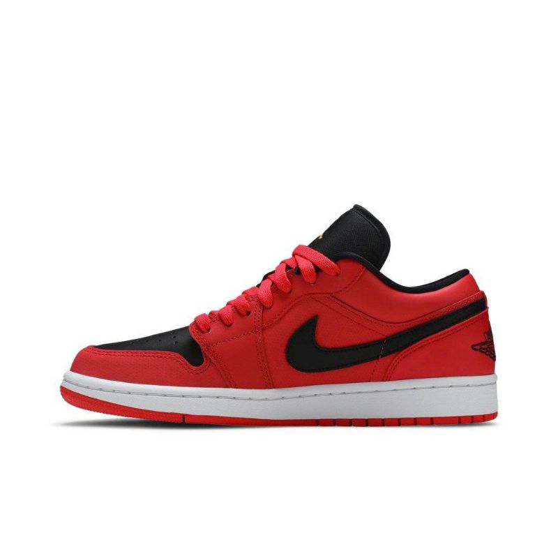Air Jordan 1 Low Rød Sort Hvid Sko Dame