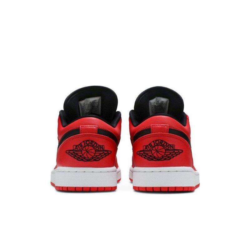 Air Jordan 1 Low Rød Sort Hvid Sko Dame