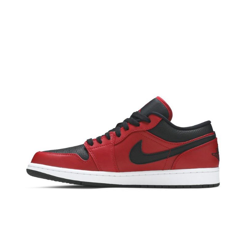 Air Jordan 1 Low Rød Sort Hvid Sko Herre