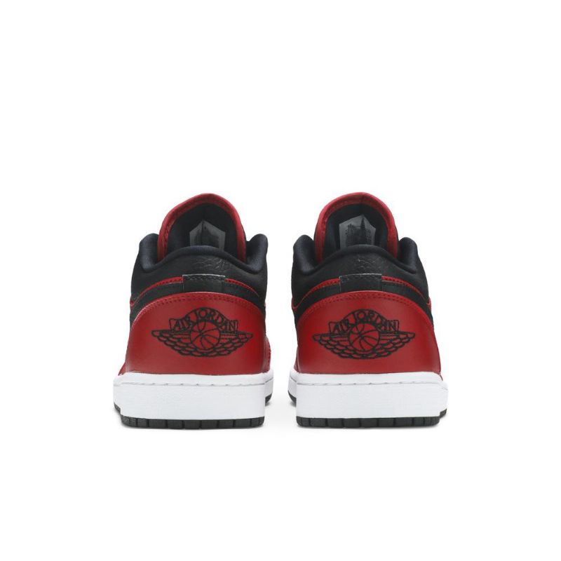Air Jordan 1 Low Rød Sort Hvid Sko Herre