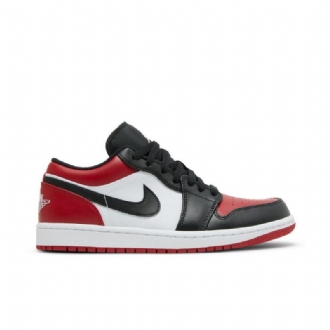 Air Jordan 1 Low Rød Sort Hvid Sko Herre