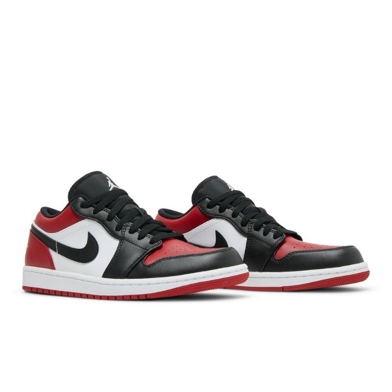 Air Jordan 1 Low Rød Sort Hvid Sko Herre