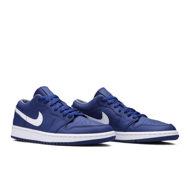 Air Jordan 1 Low Se Blå Hvid Sko Dame