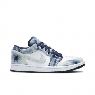 Air Jordan 1 Low Se Blå Hvid Sko Herre