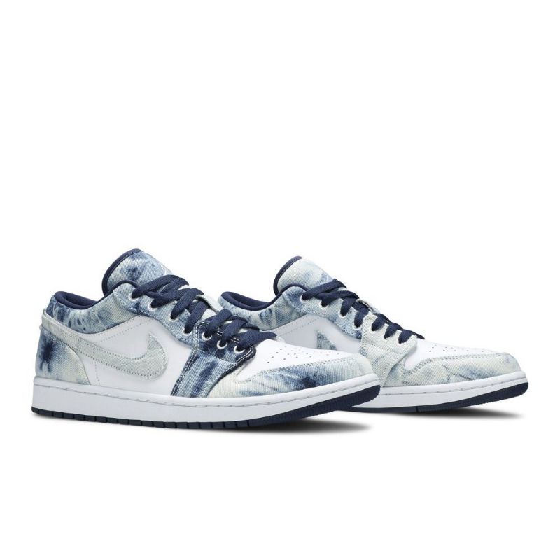 Air Jordan 1 Low Se Blå Hvid Sko Herre