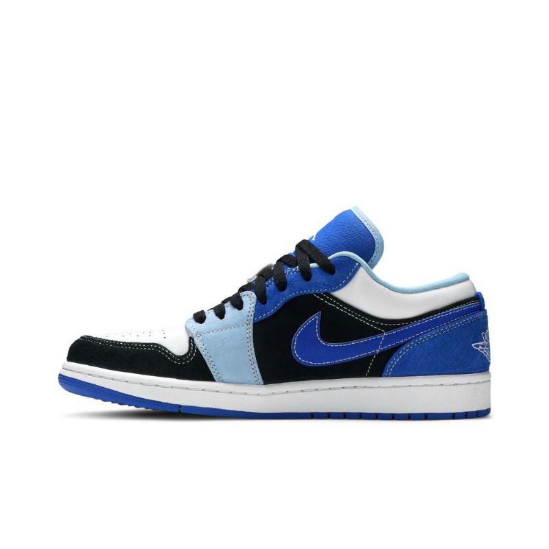 Air Jordan 1 Low Se Blå Sort Hvid Sko Herre