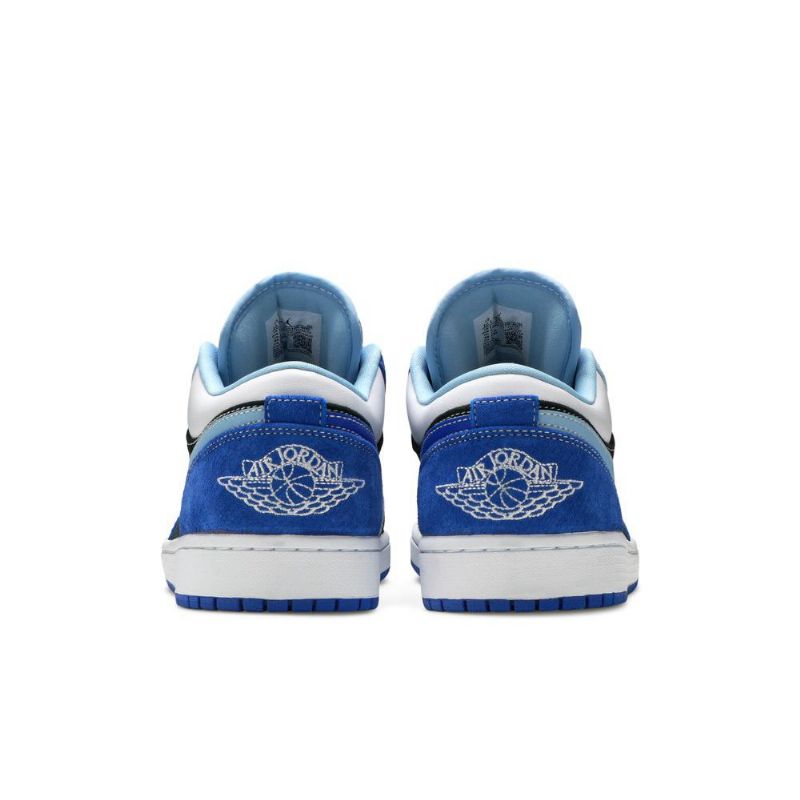 Air Jordan 1 Low Se Blå Sort Hvid Sko Herre