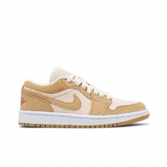 Air Jordan 1 Low Se Brun Beige Sko Dame