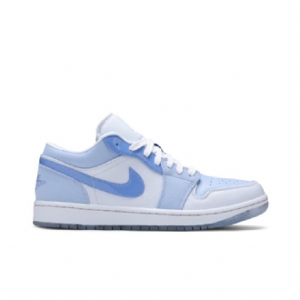 Air Jordan 1 Low Se Grå Blå Sko Herre