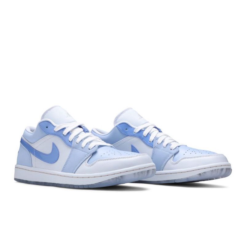 Air Jordan 1 Low Se Grå Blå Sko Herre