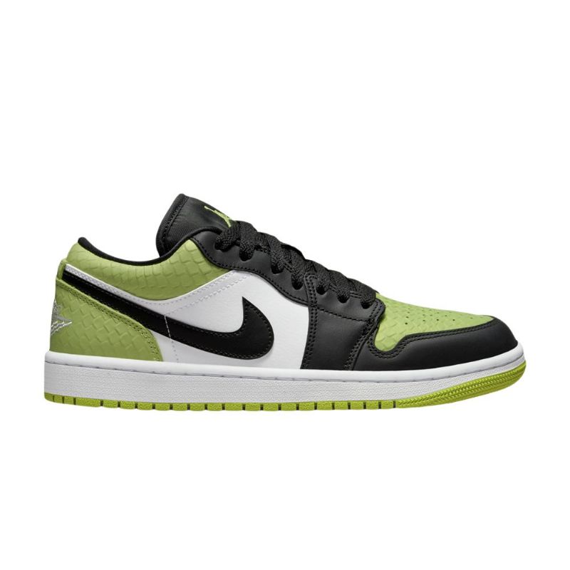 Air Jordan 1 Low Se Grøn Sort Hvid Sko Dame