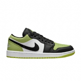 Air Jordan 1 Low Se Grøn Sort Hvid Sko Dame