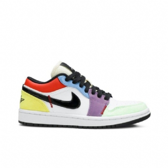 Air Jordan 1 Low Se Hvid Flerfarvede Sko Dame