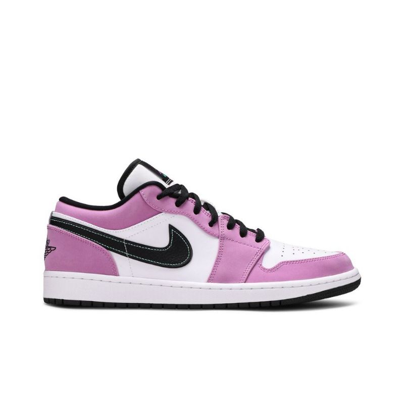 Air Jordan 1 Low Se Hvid Lilla Sort Sko Herre