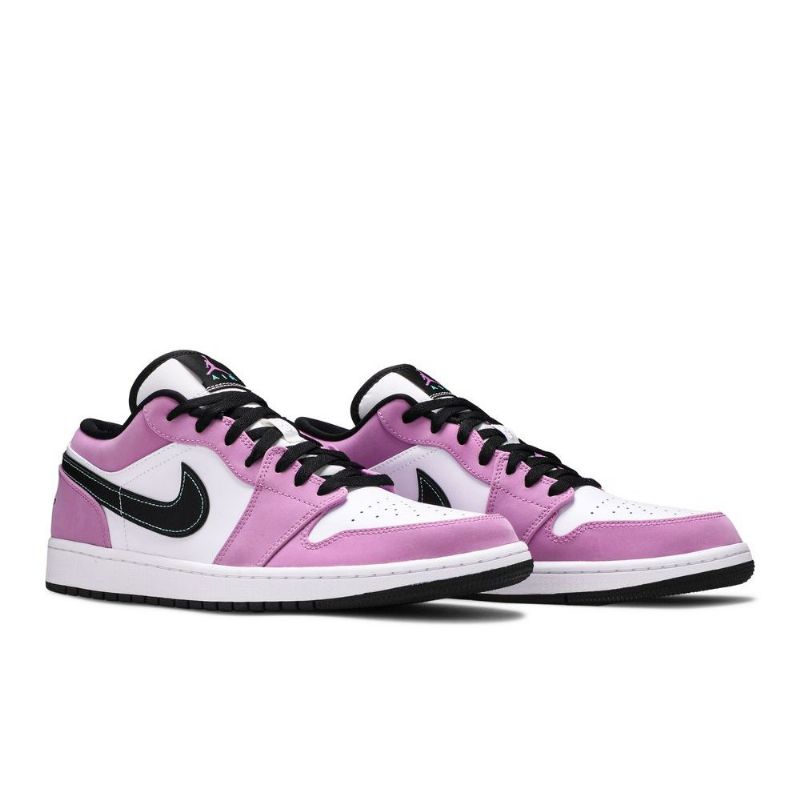 Air Jordan 1 Low Se Hvid Lilla Sort Sko Herre