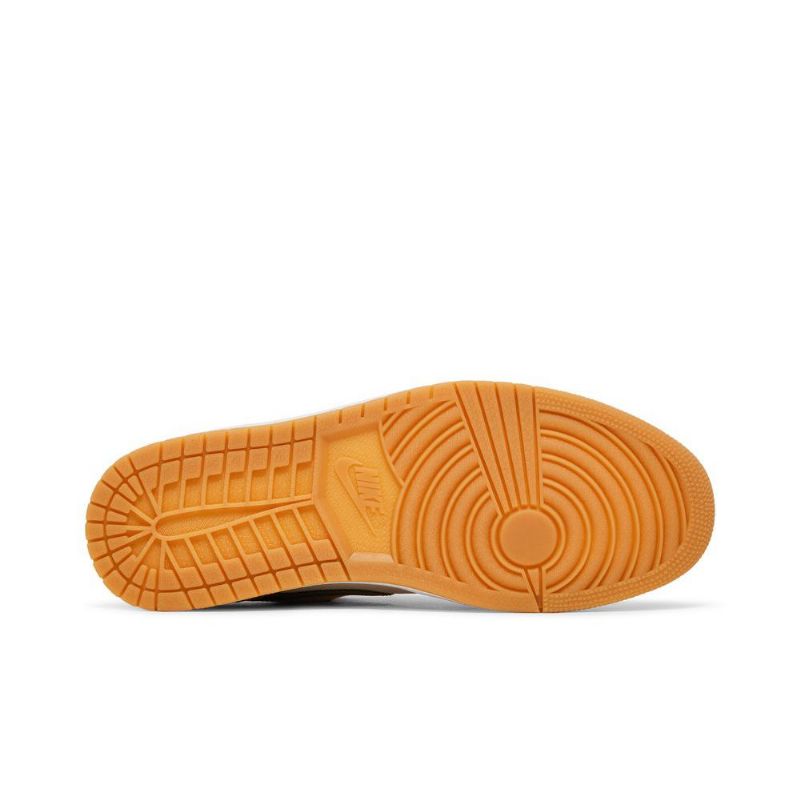 Air Jordan 1 Low Se Hvid Olivengrøn Orange Sko Herre