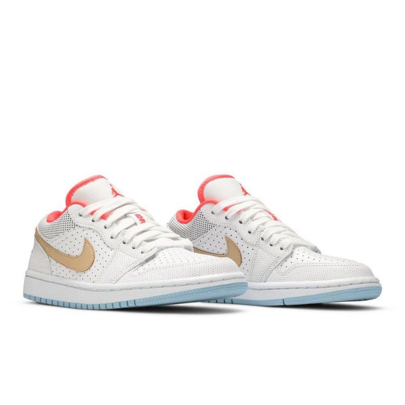 Air Jordan 1 Low Se Hvid Rød Brun Sko Dame