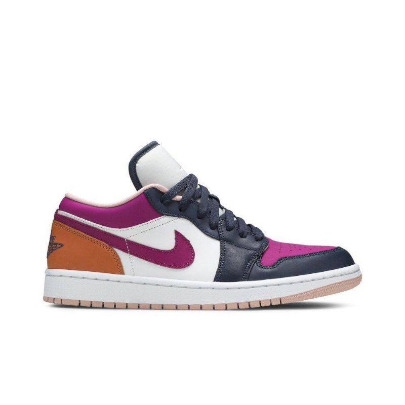 Air Jordan 1 Low Se Hvid Sort Flerfarvede Sko Dame