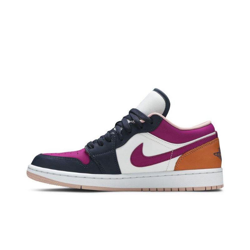Air Jordan 1 Low Se Hvid Sort Flerfarvede Sko Dame