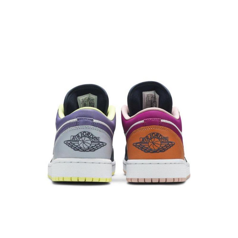 Air Jordan 1 Low Se Hvid Sort Flerfarvede Sko Dame