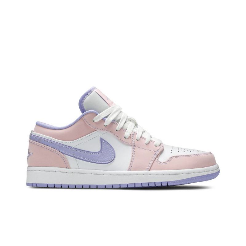 Air Jordan 1 Low Se Lyserød Lilla Hvid Sko Herre