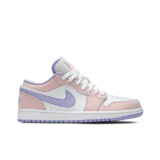 Air Jordan 1 Low Se Lyserød Lilla Hvid Sko Herre