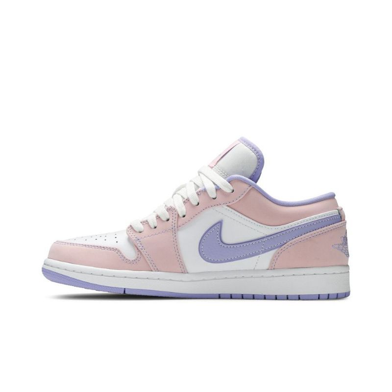 Air Jordan 1 Low Se Lyserød Lilla Hvid Sko Herre